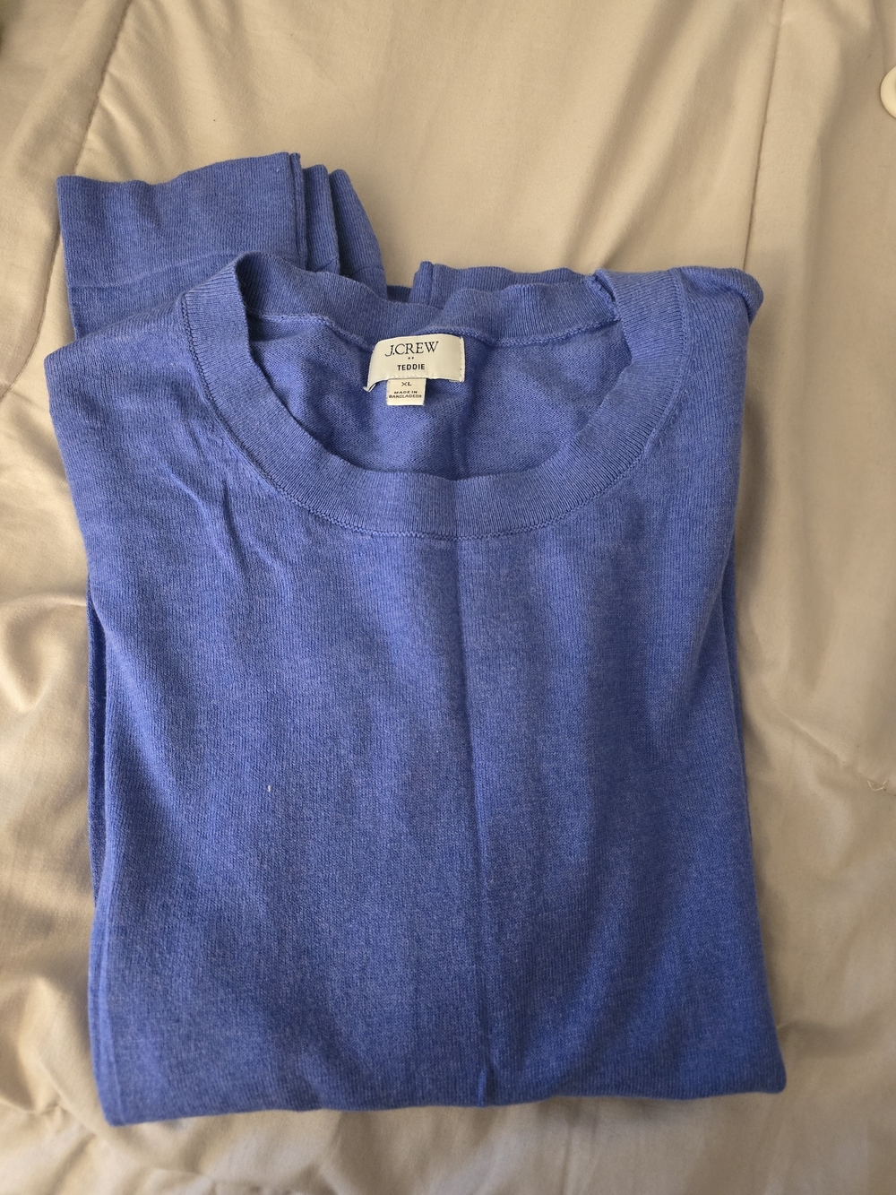 J. Crew Royal Blue Cotton Crewneck Sweater